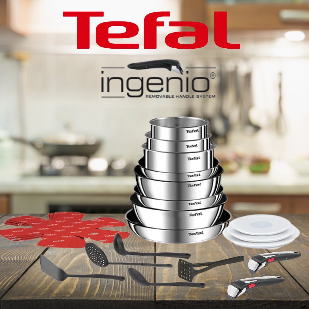 Tefal Ingenio Stackable 22-Piece Pan Set Worth £375 – Clubhouse