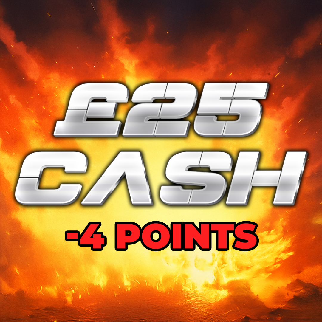 Weapons Jammed | £25.00 Cash | -4 Points