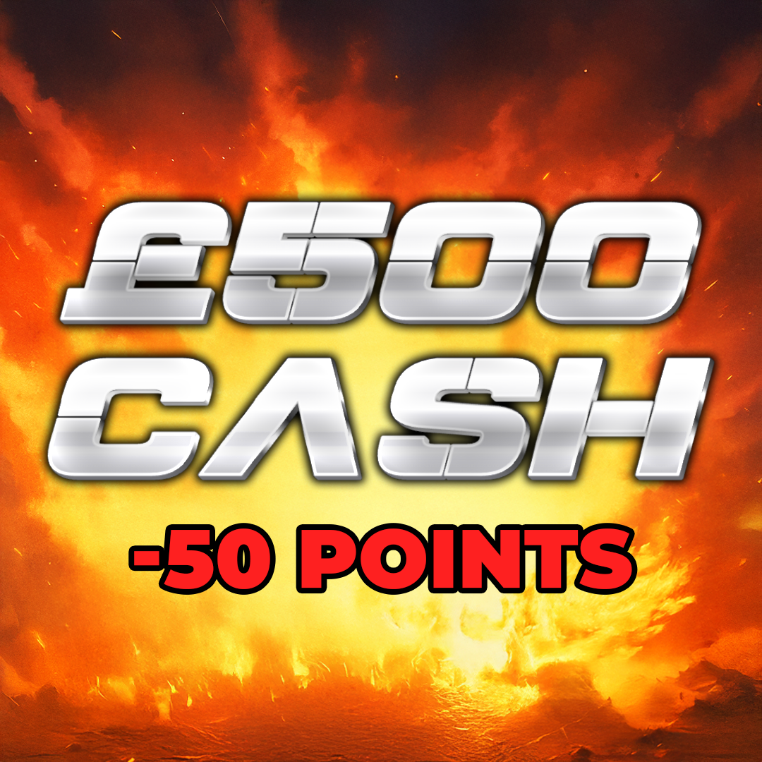 Play Goes Sideways | £500.00 Cash | -50 Points